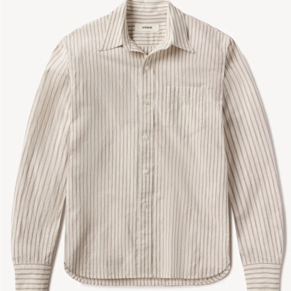Buck Mason Beige Striped Button-Down Shirt - Picture 2 of 6